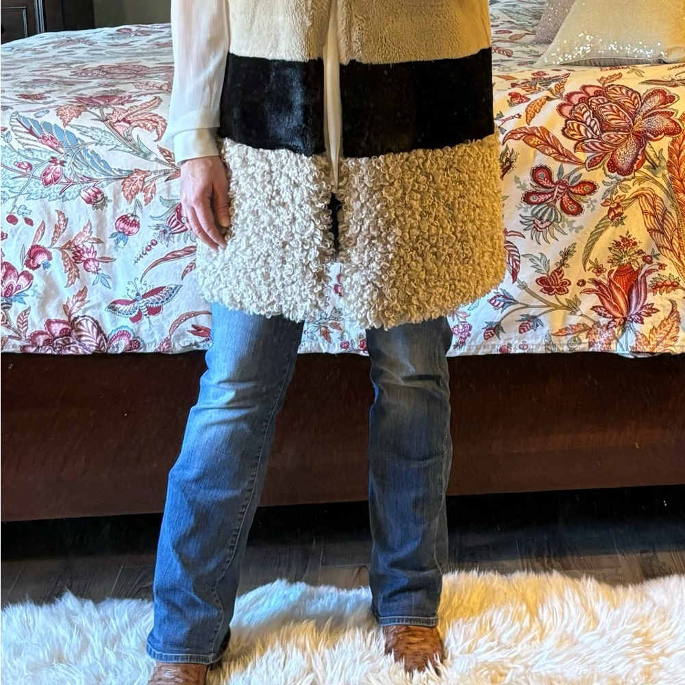 Long vest by Johnston & Murphy. Soft, smooth, and stylish! Very cozy!